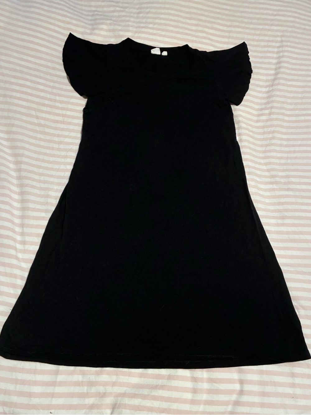 GAP Black Flutter Sleeve A-Line Dress